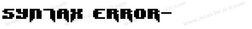 Syntax Error字体转换
